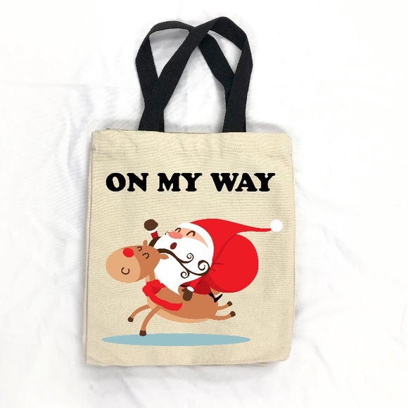 Personalized Santa Tote Bags - Picture 6 of 10
